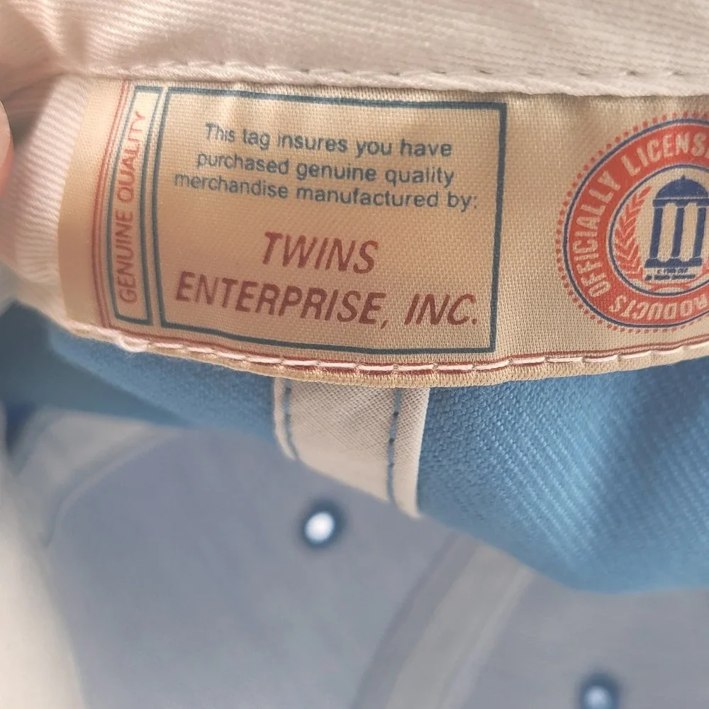 UNC Tar Heels Twins Enterprise Rameses Ram Cap Mens Blue White Strapback Hat